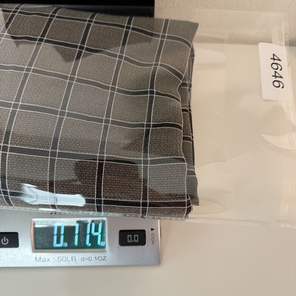 Norm Thompson Dress Women 1X Gray Black Plaid Short Sleeve Maxi Office Pockets - Picture 13 of 13